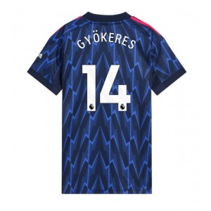 Arsenal Viktor Gyokeres #14 Jalkapallovaatteet Naisten Vieraspaita 2025-26 Lyhythihainen